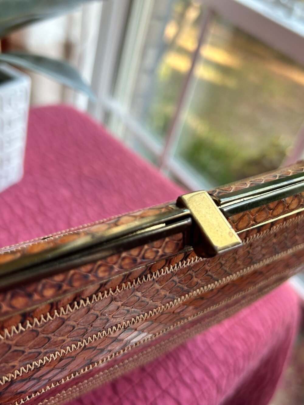 Vintage snake and lizard skin handbag (late 60's style) - Picture 14 of 14